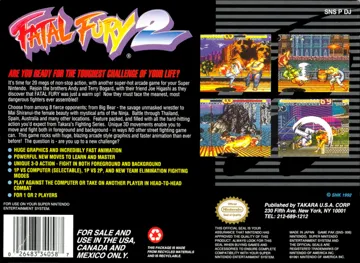 Fatal Fury 2 (USA) box cover back